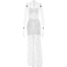 Load image into Gallery viewer, Summer Elegant Halter Lace Maxi Dress Sexy Sleeveless Backless Slim Fit Dress Women