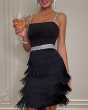 Load image into Gallery viewer, Date Dinner Socialite Sling Tassel Dress