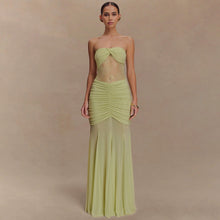 Load image into Gallery viewer, Summer Sleeveless Tube Top Dress Sexy Pleated Hollow Out Cutout Slim Dress for Women