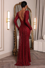 Load image into Gallery viewer, Spring Women Clothing Sexy Backless Long Sleeves Slim Fit Slit Cocktail Formal Maxi Dress