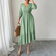 Load image into Gallery viewer, Women Clothing Autumn Casual Holiday All Match Long Dress