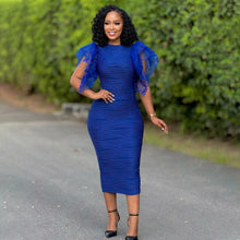 Load image into Gallery viewer, Women Clothing Stitching Ruffle Sleeve Summer Africa Dress