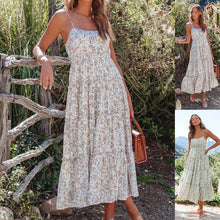 Load image into Gallery viewer, Women Clothing Summer Holiday Floral Strap Dress