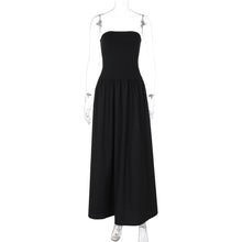 Load image into Gallery viewer, Sexy off Neck Street Loose Long Elegant Tube Top Solid Color Dress for Women