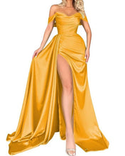 Load image into Gallery viewer, Cocktail High Slit Sexy Host Off Shoulder Slimming Party Evening Dress