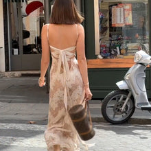 Load image into Gallery viewer, Summer Women Clothing Vacation Sexy Strap High Class Elegant Printing Slip Dress Women