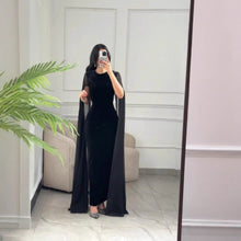 Load image into Gallery viewer, Autumn Winter Women Clothing Middle East Velvet Sheath Sleeve Dress