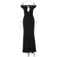 Load image into Gallery viewer, Women Clothing Autumn Winter Sexy Backless Hollow Out Cutout out Solid Color Slim Dress for Women