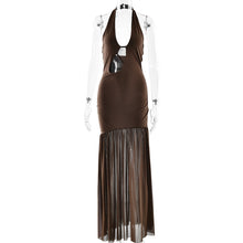 Load image into Gallery viewer, Women Dress Elegant Halter Sexy Cutout Pleated Backless Sheath Dress