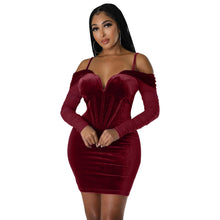 Load image into Gallery viewer, Autumn Winter Women Clothing Sexy Tight Mesh Long Sleeve Dress Women