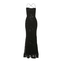 Load image into Gallery viewer, Women Clothing Summer Sexy Slim Fit Slimming Backless Lace up Dress Maxi Dress