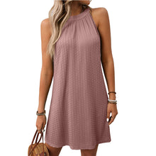 Load image into Gallery viewer, Summer Solid Color round Neck Halter Loose Sleeveless Dress Women