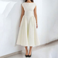 Load image into Gallery viewer, Spring French Sexy Elegant Waist Slimming Sleeveless Back Hollow Out Cutout Dress