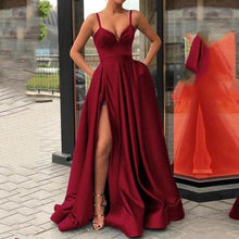 Load image into Gallery viewer, Satin Wedding Dress Spring Bridal Wedding Tube Top Slimming Simple Floor-Length Banquet Dress