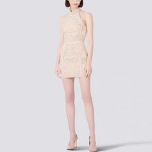 Load image into Gallery viewer, Goods Stars Heavy Industry Beads Diamond Metal Sheet Halterneck Vest Top Dress