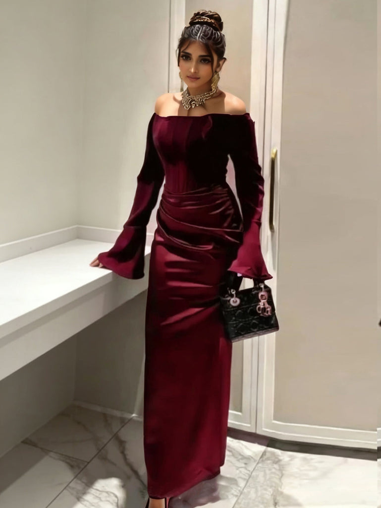 Women Clothing Tube Top Wedding Dress Toast Clothing Light Luxury Engagement Wedding Dinner after Slit Hemline at Hem