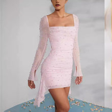 Load image into Gallery viewer, Spring Summer Long Bead Long Sleeve Dress
