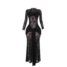 Load image into Gallery viewer, Fall Type Hip Sexy See through Slim Lace Dress Women