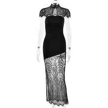 Load image into Gallery viewer, Arrival Lace Cappa Tube Top Dress Sexy Slim Fit Backless Split Dress Women