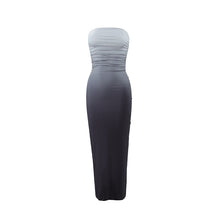 Load image into Gallery viewer, Women Clothing Summer Slim Fit Sexy Tube Top Gradient Color Mid Length One Step Dress