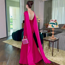 Load image into Gallery viewer, Women Clothing Spring Sexy Sheath Shawl Ribbon Evening Dress