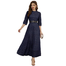 Load image into Gallery viewer, Dress Elegant Maxi Dress Solid Color Mesh High Waist A Line Dress