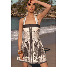 Load image into Gallery viewer, Spring Summer Positioning Printed Back Smocking Sweet Simple Short Dress