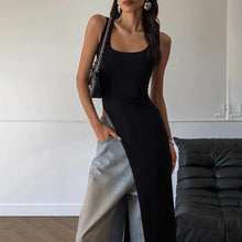 Load image into Gallery viewer, Women Clothing Summer Street Shooting Personality Slim Fit Split Shoulder Strap Dress