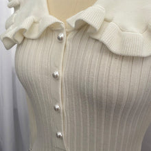Load image into Gallery viewer, Ruffled Dress Knitted Dress Autumn Winter Sweater Dress Retro Lady French Dress
