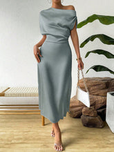 Load image into Gallery viewer, Women Clothing Trendy Summer Satin Satin Women Summer Dress Tight Jumpsuit Long Dress