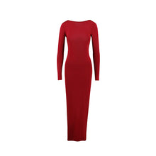 Load image into Gallery viewer, Slim Fit Long Sleeve Backless Sexy Hip Bag Dress