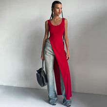 Load image into Gallery viewer, Women Clothing Summer Street Shooting Personality Slim Fit Split Shoulder Strap Dress