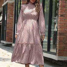 Load image into Gallery viewer, Autumn Women Wear Long Sleeve Polka Dot Dress