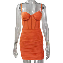 Load image into Gallery viewer, Mesh Summer Backless Design Sling Boning Corset Dress Women Clothing