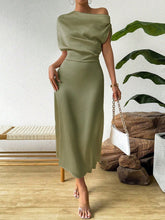 Load image into Gallery viewer, Women Clothing Trendy Summer Satin Satin Women Summer Dress Tight Jumpsuit Long Dress