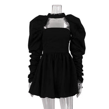 Load image into Gallery viewer, French Tube Top Dress Women High Grade Sexy Backless Long Sleeves Black Two Piece A Line Dress
