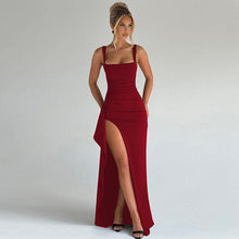 Load image into Gallery viewer, Women Evening Dress Maxi Dress Summer Sexy Strap Backless High Slit Dress