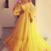 Load image into Gallery viewer, Summer Women Clothing Tube Top Dress Mesh Sexy Large Swing Wedding Evening Dress