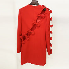 Load image into Gallery viewer, Early Autumn Star Personality Asymmetric Hollow Out Cutout Bow Dress Small Dress