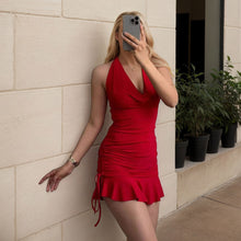 Load image into Gallery viewer, Summer Elegant Sexy V neck Sexy Slim Halter Dress