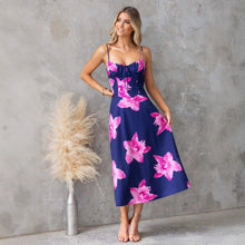 Load image into Gallery viewer, Summer Printed Slim Fit Sexy Suspenders Dress