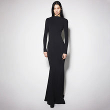 Load image into Gallery viewer, Women Clothing Summer Sexy Long Sleeve Backless Lace Hip Elastic Metal Decoration Dress