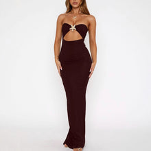 Load image into Gallery viewer, Summer Arrival Women Tube Top Hollow Out Cutout Slim Fit Backless Starfish Decorative Dress