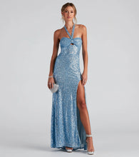 Load image into Gallery viewer, Summer Sexy Dress Sequined Halter Slim Fit Evening Dress