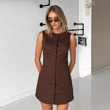 Load image into Gallery viewer, Autumn Cotton Sleeveless Vest Dress High Grade Elegant Slim Fit A line Dress