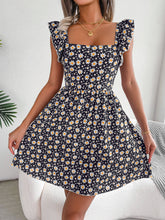 Load image into Gallery viewer, Spring Summer Backless Lace-up Daisy Print Casual Holiday Dress Women Clothing
