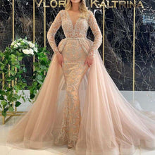 Load image into Gallery viewer, Women Clothing Dress Elegant Trailing French Simplicity Gold Court Gauzy Gown