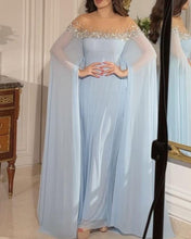 Load image into Gallery viewer, Spring Summer Middle East Sexy High Waist Rhinestone Pearl Chiffon Cocktail Evening Dress
