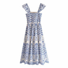 Load image into Gallery viewer, Women Hollow Out Cutout Embroidered Strap Dress