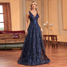 Load image into Gallery viewer, Deep V Plunge Dress Sexy Dress Backless Slim Fit Fishtail Bridesmaid Cocktail Evening Dress Women